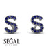 Personalised Initial Sapphire Earrings - Gloria No. 15 image 6