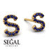 Personalised Initial Sapphire Earrings - Gloria No. 13 image 2