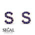 Personalised Initial Sapphire Earrings - Gloria No. 14 image 3
