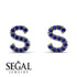 Personalised Initial Sapphire Earrings - Gloria No. 15 image 3