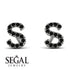 Personalised Initial Black Diamond Earrings - Gloria No. 9 image 6