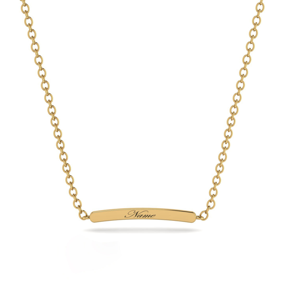 Personalised Name Necklace Bar - Saige No. 1