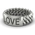 Personalized Black Diamond Chain Ring - Lucia No. 9 image 3
