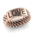 Personalized Black Diamond Chain Ring - Lucia No. 8 image 5