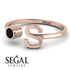 Personalized Open Black Diamond Ring - Finley No. 8 image 3