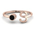 Personalized Open Black Diamond Ring - Finley No. 8 image 1