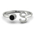 Personalized Open Black Diamond Ring - Finley No. 9 image 1