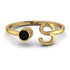 Personalized Open Black Diamond Ring - Finley No. 7 image 1