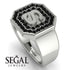 Personalized Signature Black Diamond Ring - Emersyn No. 9 image 6