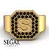 Personalized Signature Black Diamond Ring - Emersyn No. 7 image 2