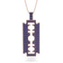 Razor Blade Men Sapphire Pendant - Eric No. 14 image 1