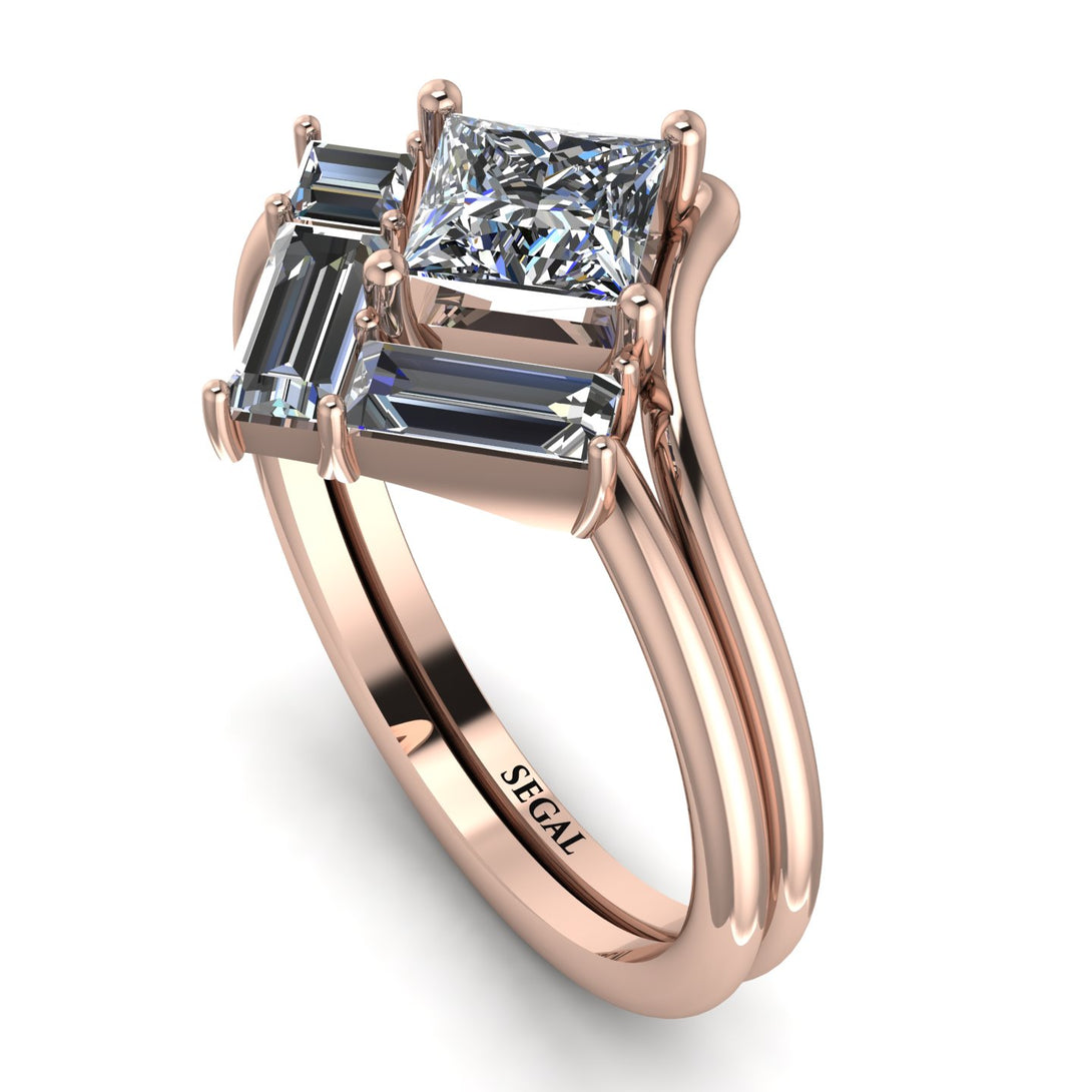 Stacking Princess Diamond Ring - Elise No. 2