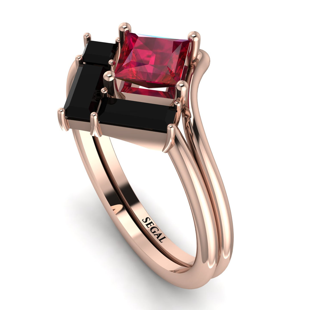 Stacking Princess Ruby Ring - Elise No. 41
