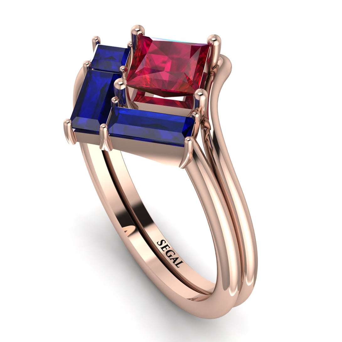 Stacking Princess Ruby Ring - Elise No. 71