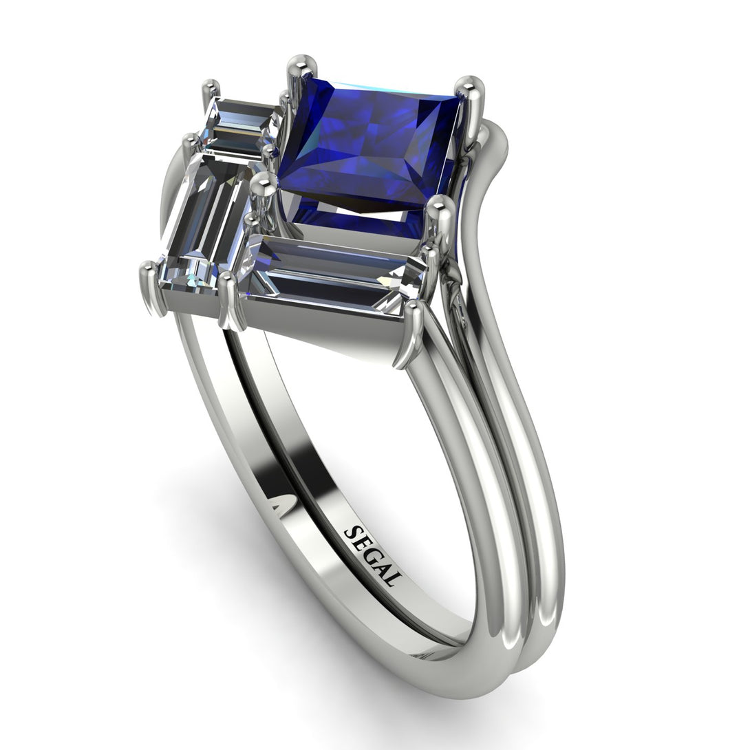 Stacking Princess Sapphire Ring - Elise No. 15