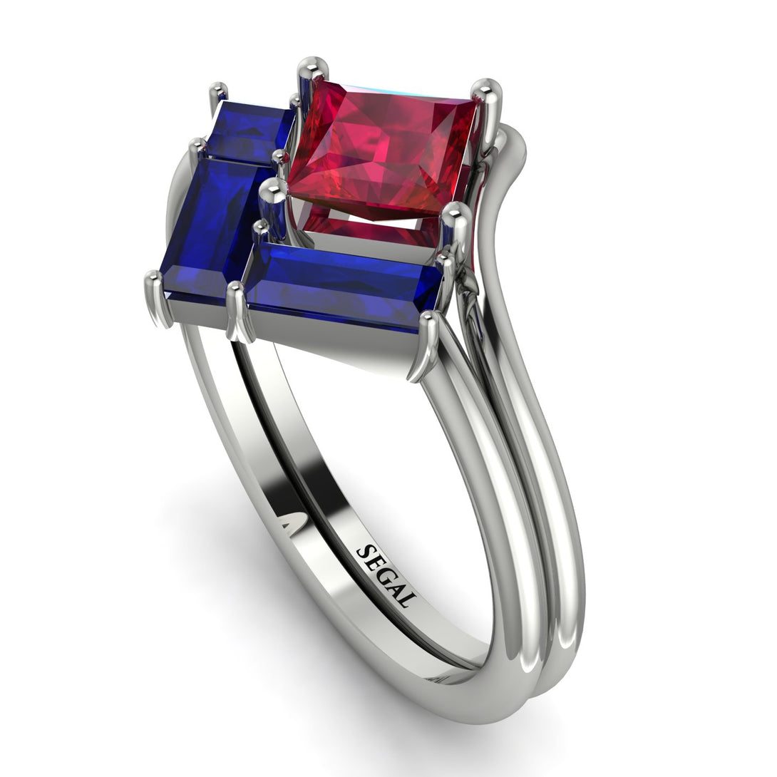 Stacking Princess Ruby Ring - Elise No. 72