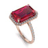 Emerald Cut Ruby Pave Engagement Ring - Nancy No. 11 image 1