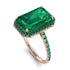 Emerald Cut Emerald Pave Engagement Ring - Nancy No. 20 image 1