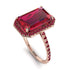 Emerald Cut Ruby Pave Engagement Ring - Nancy No. 56 image 1