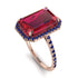 Emerald Cut Ruby Pave Engagement Ring - Nancy No. 71 image 1