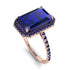 Emerald Cut Sapphire Pave Engagement Ring - Nancy No. 74 image 1
