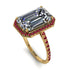 Emerald Cut Diamond Pave Engagement Ring - Nancy No. 46 image 1