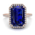 Emerald Cut Sapphire Pave Engagement Ring - Nancy No. 14 image 2