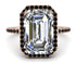 Emerald Cut Diamond Pave Engagement Ring - Nancy No. 32 image 2
