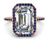 Emerald Cut Diamond Pave Engagement Ring - Nancy No. 62 image 2