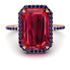 Emerald Cut Ruby Pave Engagement Ring - Nancy No. 71 image 2