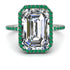 Emerald Cut Diamond Pave Engagement Ring - Nancy No. 18 image 2