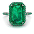 Emerald Cut Emerald Pave Engagement Ring - Nancy No. 21 image 2