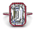 Emerald Cut Diamond Pave Engagement Ring - Nancy No. 48 image 2