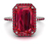 Emerald Cut Ruby Pave Engagement Ring - Nancy No. 57 image 2