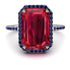 Emerald Cut Ruby Pave Engagement Ring - Nancy No. 72 image 2