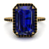Emerald Cut Sapphire Pave Engagement Ring - Nancy No. 43 image 2