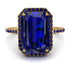 Emerald Cut Sapphire Pave Engagement Ring - Nancy No. 73 image 2