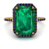 Emerald Cut Emerald Pave Engagement Ring - Nancy No. 64 image 2