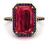Emerald Cut Ruby Pave Engagement Ring - Nancy No. 70 image 2
