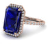 Emerald Cut Sapphire Pave Engagement Ring - Nancy No. 14 image 3