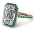 Emerald Cut Diamond Pave Engagement Ring - Nancy No. 17 image 3