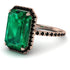 Emerald Cut Emerald Pave Engagement Ring - Nancy No. 35 image 3