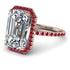 Emerald Cut Diamond Pave Engagement Ring - Nancy No. 47 image 3