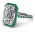 Emerald Cut Diamond Pave Engagement Ring - Nancy No. 18 image 3