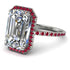 Emerald Cut Diamond Pave Engagement Ring - Nancy No. 48 image 3