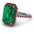Emerald Cut Emerald Pave Engagement Ring - Nancy No. 51 image 3