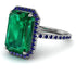 Emerald Cut Emerald Pave Engagement Ring - Nancy No. 66 image 3
