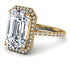 Emerald Cut Diamond Pave Engagement Ring - Nancy No. 1 image 3