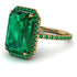 Emerald Cut Emerald Pave Engagement Ring - Nancy No. 19 image 3