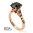 3ct Black Diamond Engagement Ring - June No. 38 image 14